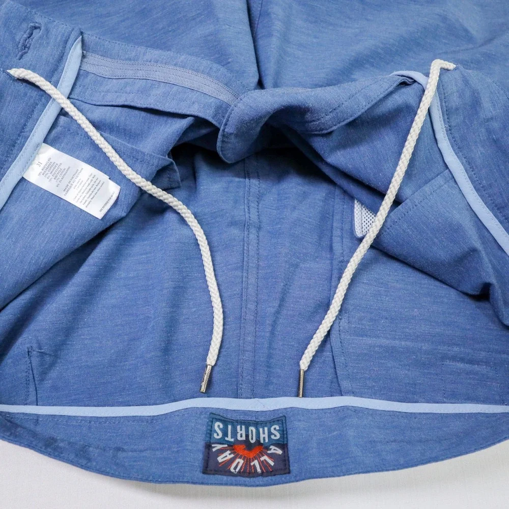 Faherty All Day Shorts Mens 31 Blue Hybrid Board Shorts Stretch Quick Dry Surf